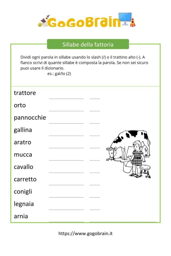 Sillabe della fattoria