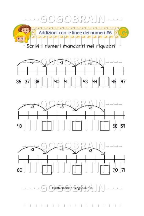 Addizioni con le linee dei numeri #6