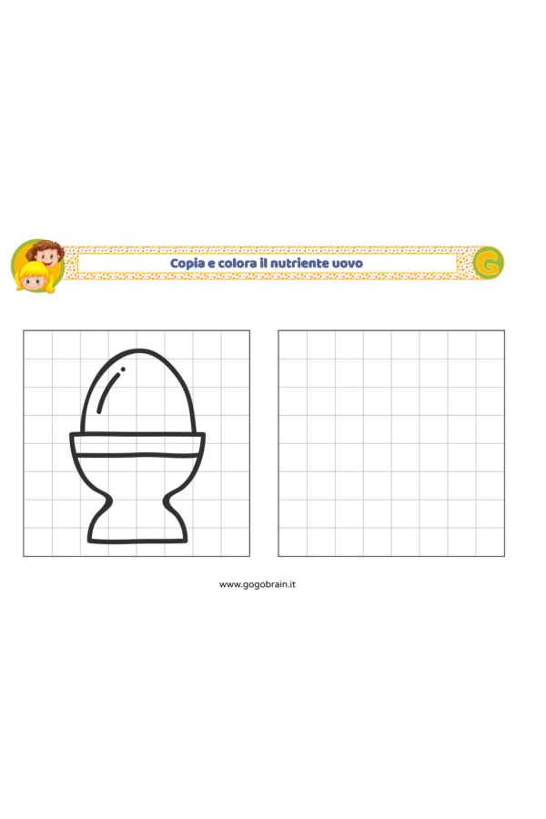 Copia e colora il nutriente uovo