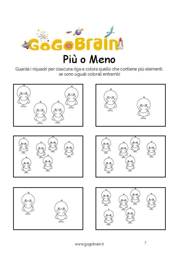 Colora le papere pi&ugrave; numerose-Scheda n. 07