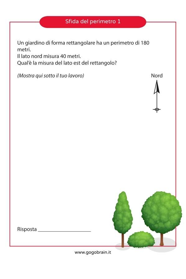 Sfida del perimetro - Scheda 1