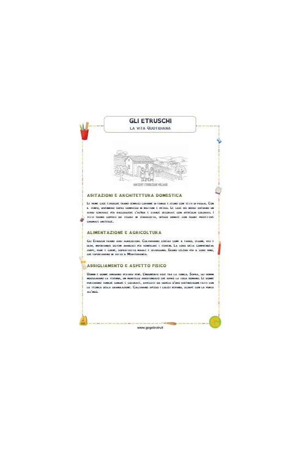 Gli Etruschi: la vita quotidiana