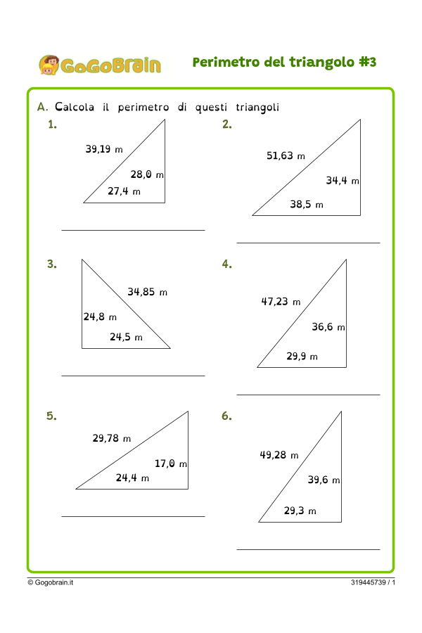 Calcolo del perimetro di un triangolo #3