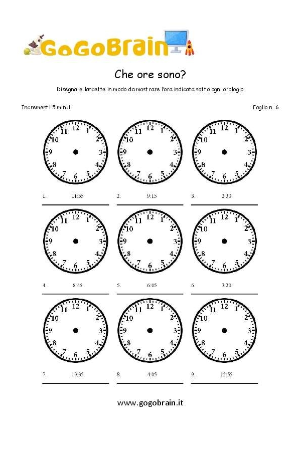 Orologio muto 5min 6