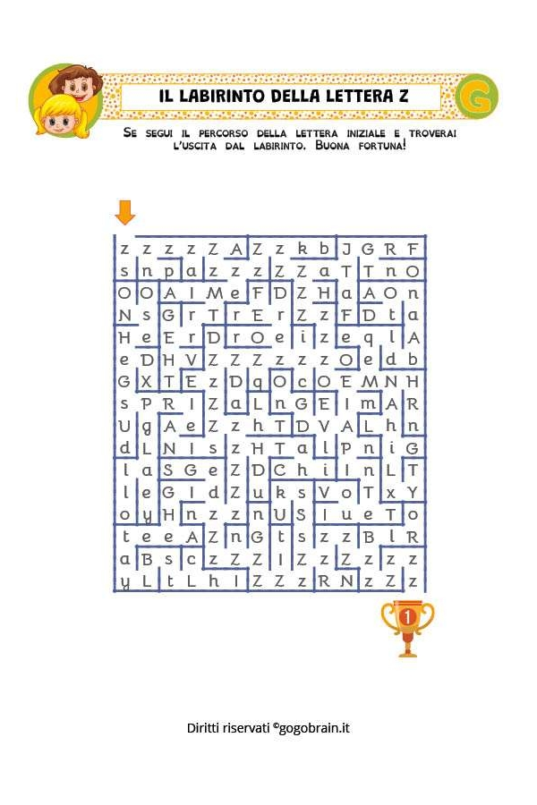 I labirinti delle lettere - Lettera Z