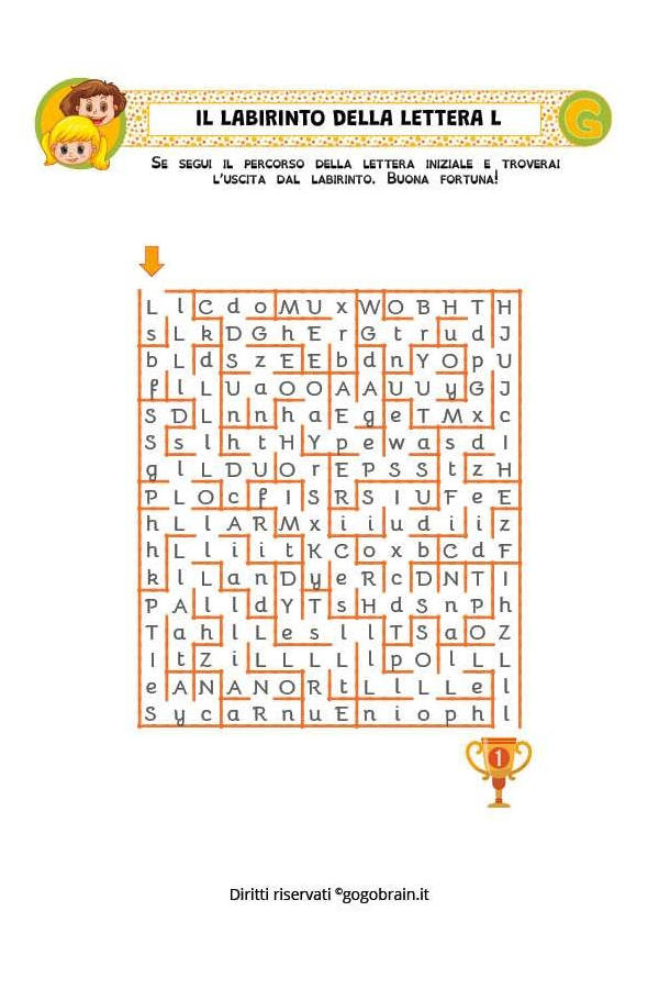 I labirinti delle lettere - Lettera L