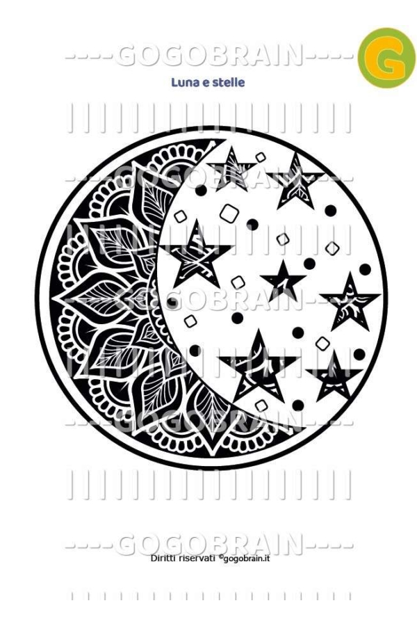 Luna e stelle. Il mandala della buona notte