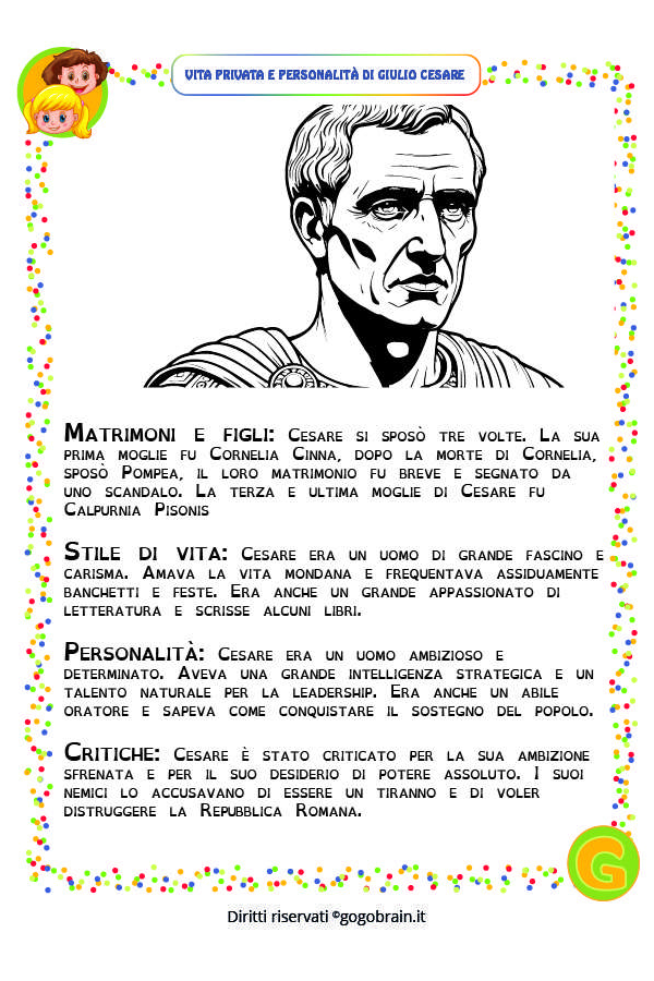Vita privata e personalità di Giulio Cesare