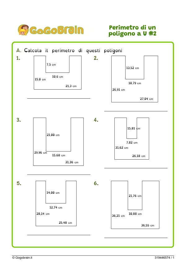 Calcolo del perimetro di un poligono con forma a U #2