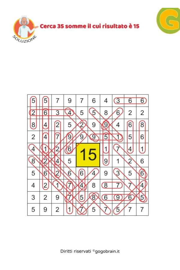 Cerca 35 somme il cui risultato &egrave; 15
