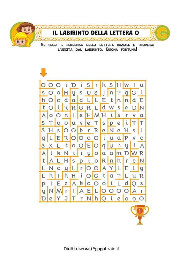 I labirinti delle lettere - Lettera O