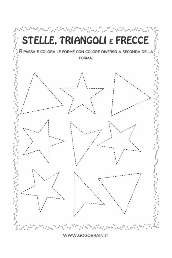 Impariamo a disegnare triangoli, stelle e frecce