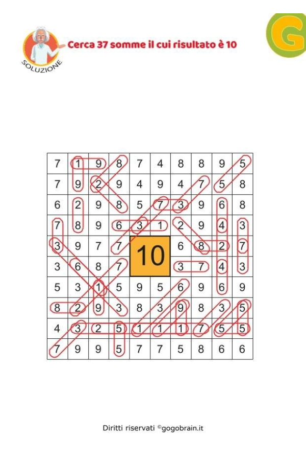 Cerca 37 somme il cui risultato &egrave; 10