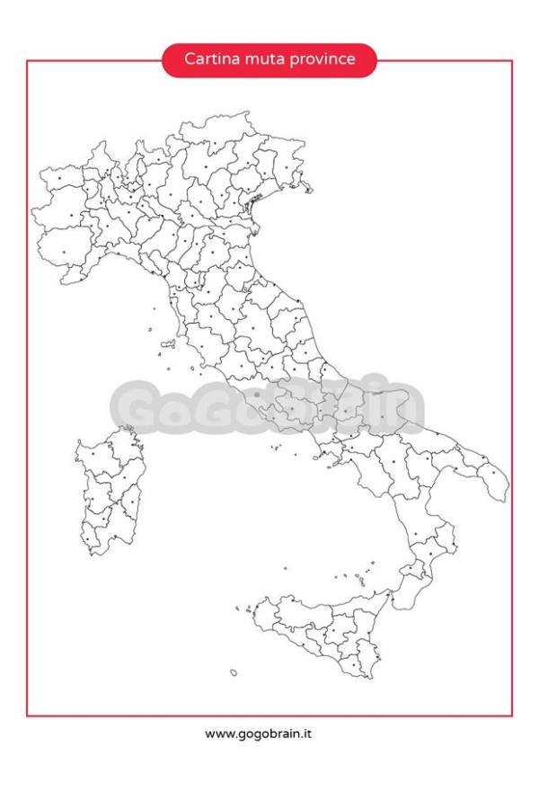 Carta muta delle province d'Italia