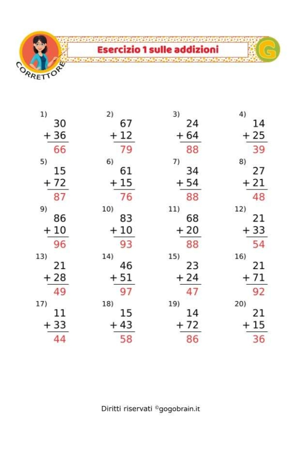 Addizioni 1